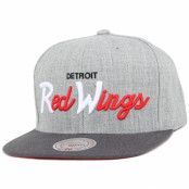 Mitchell&Ness - NHL Grå snapback Keps - Detroit Red Wings Heather Grey/Graphite Snapback @ Hatstore