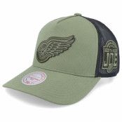 Mitchell&Ness - NHL Grön trucker Keps - Hatstore Exclusive x Detroit Red Wings Finals Olive Trucker @ Hatstore