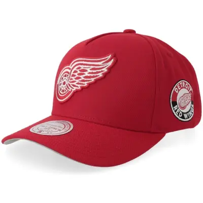 Mitchell&Ness - NHL Röd adjustable Keps - Detroit Red Wings Double Clutch Pro Cap Red A-frame Adjustable @ Hatstore