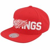 Mitchell&Ness - NHL Röd snapback Keps - Detroit Red Wings Full Frontal Vintage Red Snapback @ Hatstore