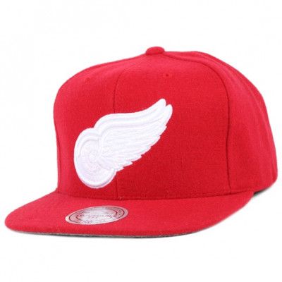 Mitchell&Ness - NHL Röd snapback Keps - Detroit Red Wings Melton Proper Snapback @ Hatstore