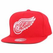 Mitchell&Ness - NHL Röd snapback Keps - Detroit Red Wings Wool Solid Red Snapback @ Hatstore