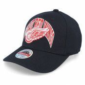 Mitchell&Ness - NHL Svart adjustable Keps - Detroit Red Wings Letterman Classic Red Black Adjustable @ Hatstore