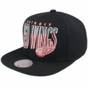 Mitchell&Ness - NHL Svart snapback Keps - Detroit Red Wings Line Work Vintage Black Snapback @ Hatstore