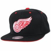 Mitchell&Ness - NHL Svart snapback Keps - Detroit Red Wings Solid Velour Logo Snapback @ Hatstore