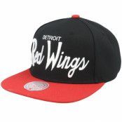 Mitchell&Ness - NHL Svart snapback Keps - Detroit Red Wings Vintage Script Black/Red Snapback @ Hatstore