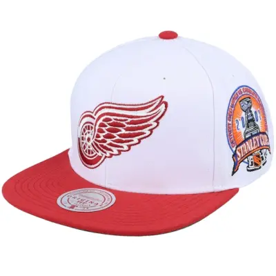 Mitchell&Ness - NHL Vit snapback Keps - Detroit Red Wings 2 Tone Side Patch White/Red Snapback @ Hatstore