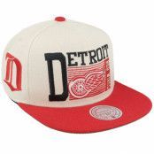 Mitchell&Ness - NHL Vit snapback Keps - Detroit Red Wings Speed Zone Vintage Off White/Red Snapback @ Hatstore