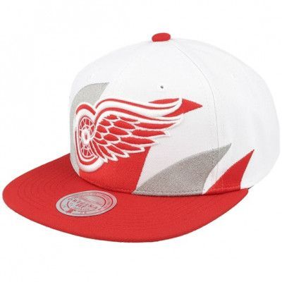 Mitchell&Ness - NHL Vit snapback Keps - Detroit Red Wings Vintage Sharktooth White/Red Snapback @ Hatstore