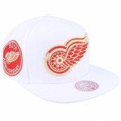 Mitchell&Ness - NHL Vit snapback Keps - Detroit Red Wings Winter White White Snapback @ Hatstore