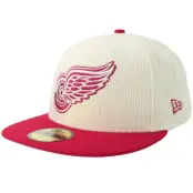 New Era - NHL Beige fitted Keps -"Hatstore Exclusive x Detroit Red Wings 59FIFTY Chrome/Red Fitted"@ Hatstore