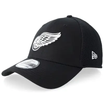 New Era - NHL Svart flexfit Keps - Detroit Red Wings 39THIRTY Eg Neo Black/White Mesh Flexfit @ Hatstore