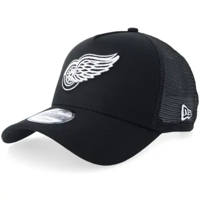 New Era - NHL Svart trucker Keps - Detroit Red Wings 9FORTY Black/White A-Frame Trucker @ Hatstore