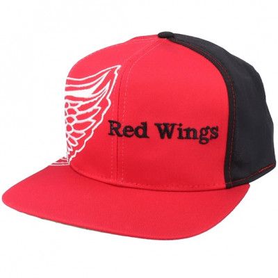 Twins Enterprise - NHL Röd snapback Keps - Detroit Red Wings Big Logo NHL Vintage Red/Black Snapback @ Hatstore