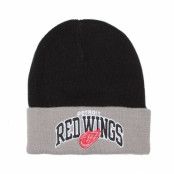 Mössa Detroit Red Wings Arched Black/Grey Beanie - Mitchell & Ness - Svart Uppvikt