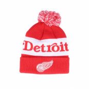 Mössa Detroit Red Wings Cuffed Knit Red/White Pom - Adidas - Röd Tofs