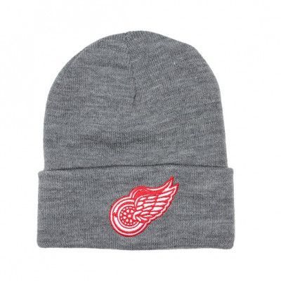 Mitchell&Ness - NHL Grå cuff Beanie - Detroit Red Wings Graphite Logo Beanie @ Hatstore