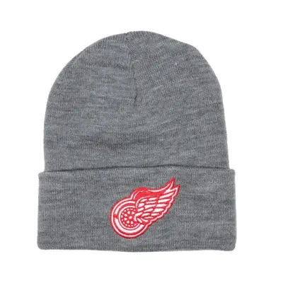 Mitchell&Ness - NHL Grå cuff Beanie - Detroit Red Wings Graphite Logo Beanie @ Hatstore