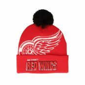 Mitchell&Ness - NHL Röd pom Beanie - Detroit Red Wings Punch Out Knit Red Pom @ Hatstore