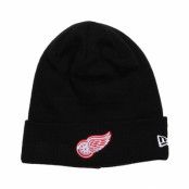 New Era - NHL Svart cuff Beanie - Detroit Red Wings Basic Cuff Black Knit @ Hatstore