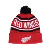 Outerstuff - NHL Röd pom Beanie - Kids Detroit Red Wings Jacquared Knit University Red Pom @ Hatstore