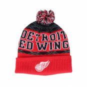 Outerstuff - NHL Röd pom Beanie - Kids Detroit Red Wings Puck Pattern Cuffed Red/Black Pom @ Hatstore