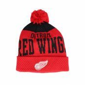 Outerstuff - NHL Röd pom Beanie - Kids Detroit Red Wings Stretchark Knit Red/Black Pom @ Hatstore