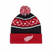 Outerstuff - NHL Svart pom Beanie - Kids Detroit Red Wings Face-off Cuff Beanie Red/Black Pom @ Hatstore