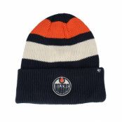 47 Brand - NHL Blå cuff Beanie - Edmonton Oilers Clubhouse Jennings 47 Beanie Navy/White/Orange Cuff @ Hatstore