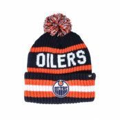 47 Brand - NHL Blå pom Beanie - Edmonton Oilers Bering Navy/Orange Pom @ Hatstore