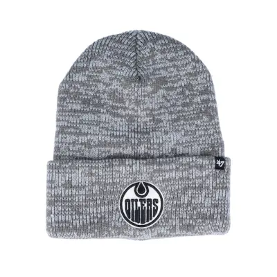 47 Brand - NHL Grå cuff Beanie - Edmonton Oilers Brain Freeze Dark Grey Cuff @ Hatstore