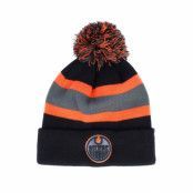 47 Brand - NHL Svart pom Beanie - Edmonton Oilers Breakaway Cuff Knit Black Pom @ Hatstore