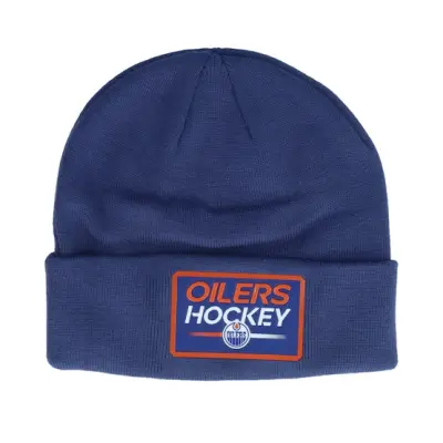 Fanatics - NHL Blå cuff Beanie - Edmonton Oilers Authentic Pro Prime Beanie Aviator Blue Cuff @ Hatstore