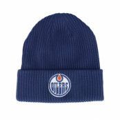 Fanatics - NHL Blå cuff Beanie - Edmonton Oilers Core Beanie Blue Cuff @ Hatstore