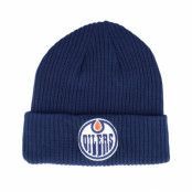 Fanatics - NHL Blå cuff Beanie - Edmonton Oilers Core Knit Athletic Navy Cuff @ Hatstore