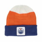 Fanatics - NHL Blå cuff Beanie - Edmonton Oilers Showboat Blue/Orange/White Cuff @ Hatstore