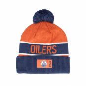 Fanatics - NHL Orange pom Beanie - Edmonton Oilers Authentic Pro Game&TrainAthl Navy/Dk Orange Pom @ Hatstore