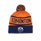 Fanatics - NHL Orange pom Beanie - Edmonton Oilers Beanie Cuff Pom Orange/Blue Pom @ Hatstore