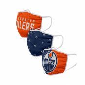 Foco - NHL Blå Mask - Edmonton Oilers 3-Pack NHL Navy/Orange Face Mask @ Hatstore