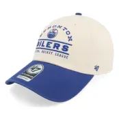 47 Brand - NHL Beige unconstructed Keps - Edmonton Oilers NHL 47 Clean Up Natural/Blue Dad Cap @ Hatstore