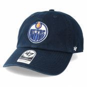 47 Brand - NHL Blå adjustable Keps - Edmonton Oilers Clean Up Navy Adjustable @ Hatstore