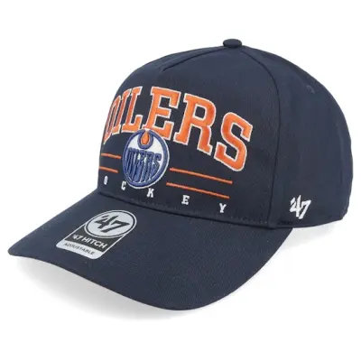 47 Brand - NHL Blå adjustable Keps - Edmonton Oilers Roscoe 47 Hitch Cap Navy A-frame Adjustable @ Hatstore