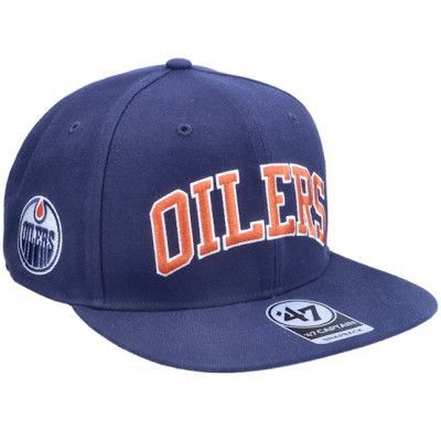 47 Brand - NHL Blå snapback Keps - Edmonton Oilers Kingswood Captain Light Navy Snapback @ Hatstore