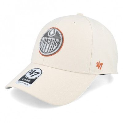 47 Brand - NHL Vit adjustable Keps - Edmonton Oilers NHL Metallic Mvp Natural Adjustable @ Hatstore