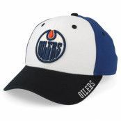 Adidas - NHL Blå adjustable Keps - Edmonton Oilers Cotton 3 Colour White/Dark Blue/Black Adjustable @ Hatstore