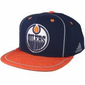 Adidas - NHL Blå snapback Keps - Edmonton Oilers Bravo Navy/Orange Snapback @ Hatstore