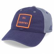 Adidas - NHL Blå unconstructed Keps - Edmonton Oilers Cotton Slouch Navy/Grey Adjustable @ Hatstore