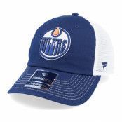 Fanatics - NHL Blå trucker Keps - Edmonton Oilers Core Dad Cap Athletic Navy Trucker @ Hatstore