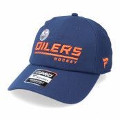 Fanatics - NHL Blå unconstructed Keps - Edmonton Oilers Locker Room Dad Cap Athl Navy Dad Cap @ Hatstore