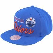 Mitchell&Ness - NHL Blå snapback Keps - Edmonton Oilers Retro Lock Up Blue Snapback @ Hatstore